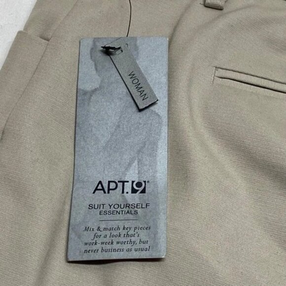 Apt 9 Curvy Capri Women's 22W Khaki Straight Cotton Stretch Pants Kohl's $48 NWT - Picture 7 of 14